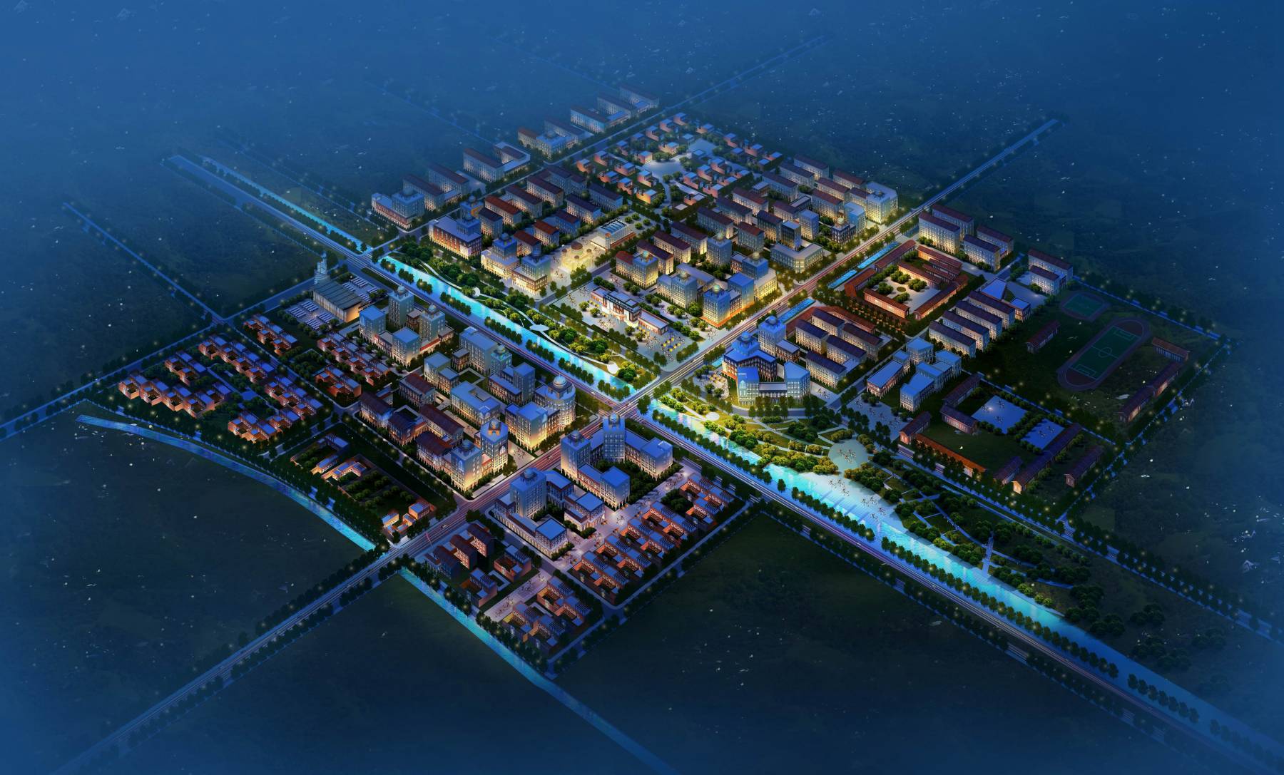 伽师县规划3dmax 模型下载-光辉城市