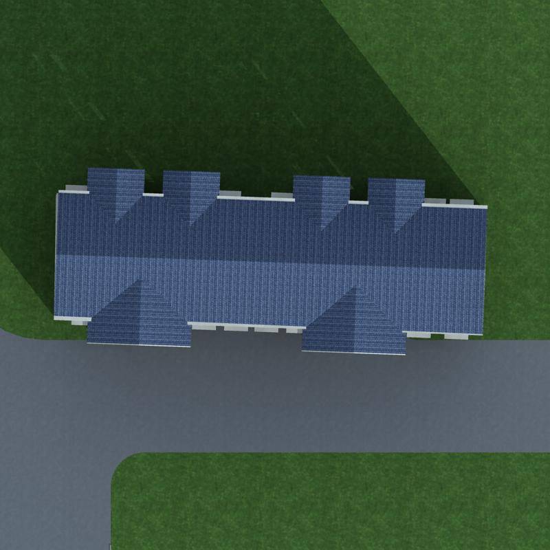 现代多层住宅楼