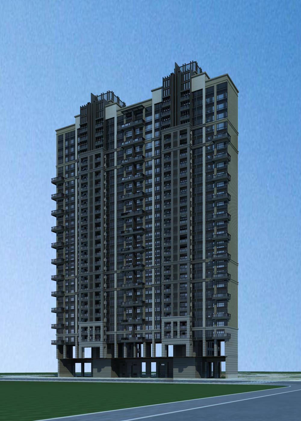 简欧风格高层住宅楼