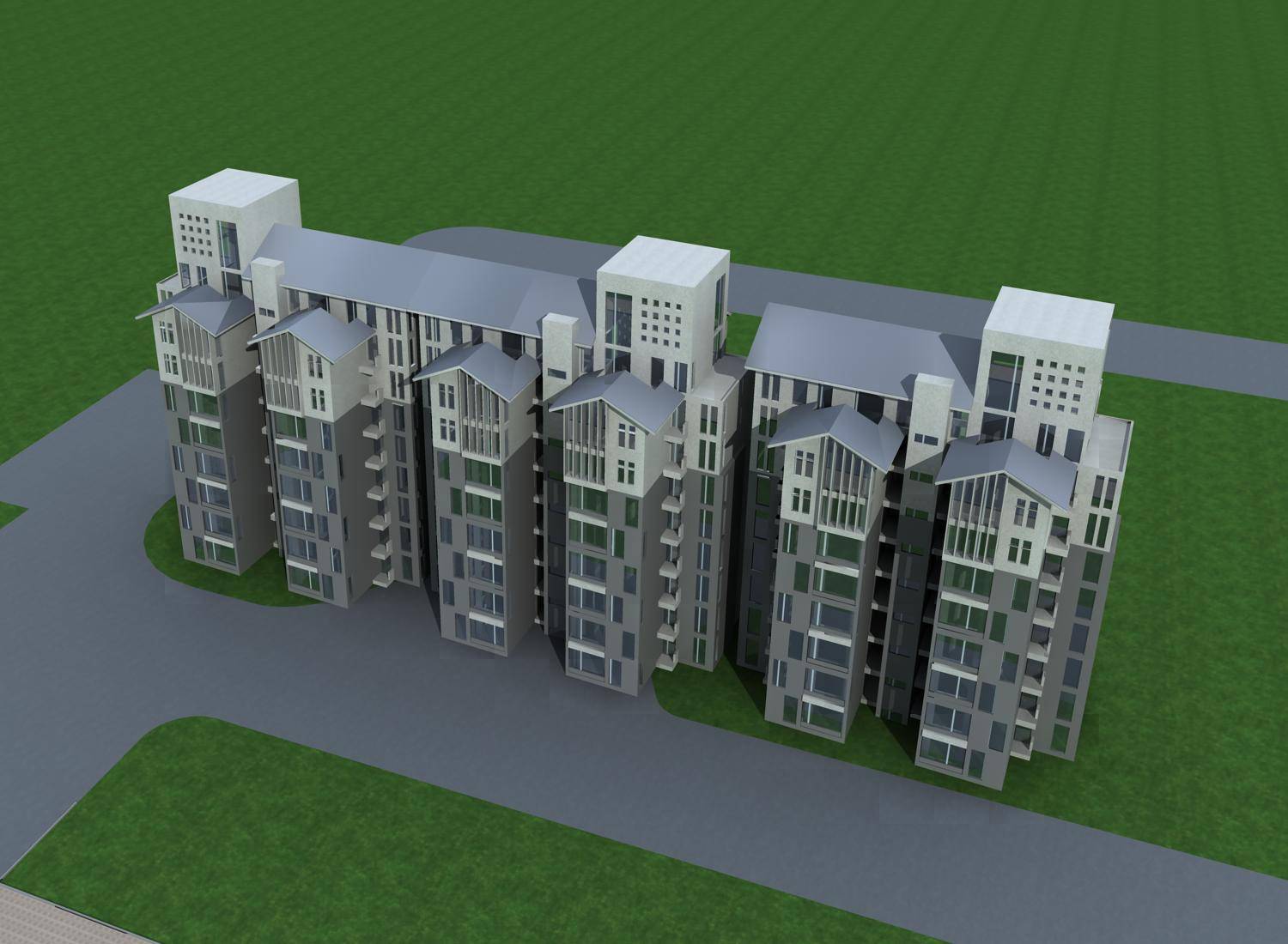 新中式小高层住宅楼
