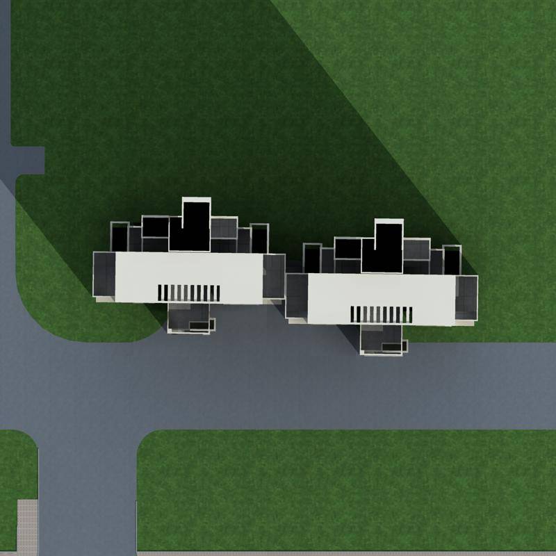 现代高层住宅楼