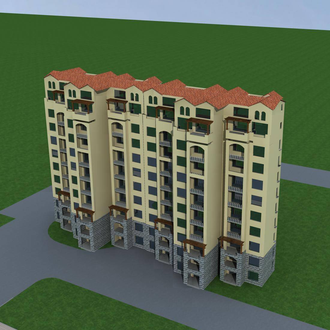 欧式小高层住宅楼