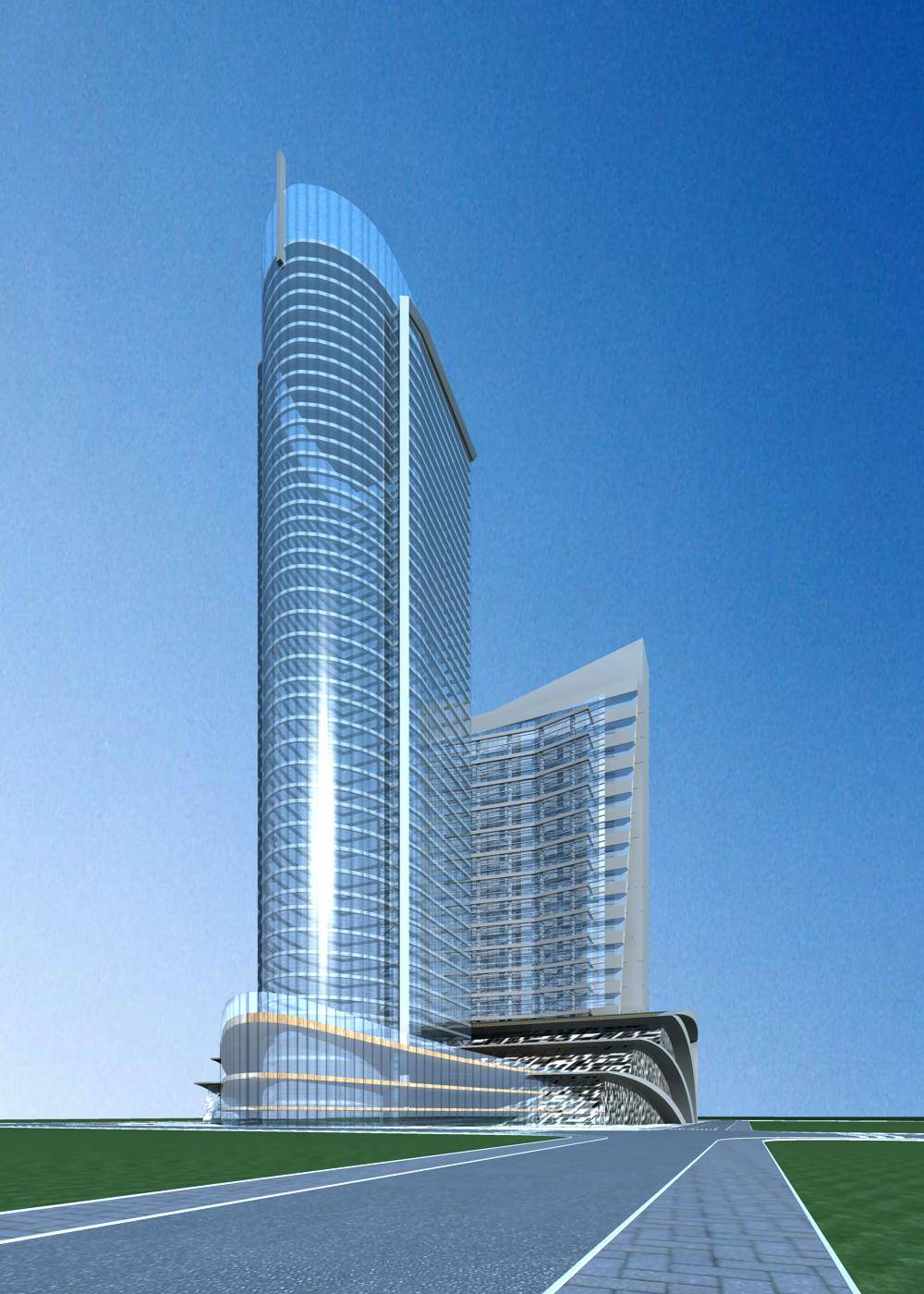 现代高层商业办公楼