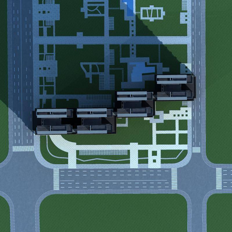 现代高层商业住宅楼