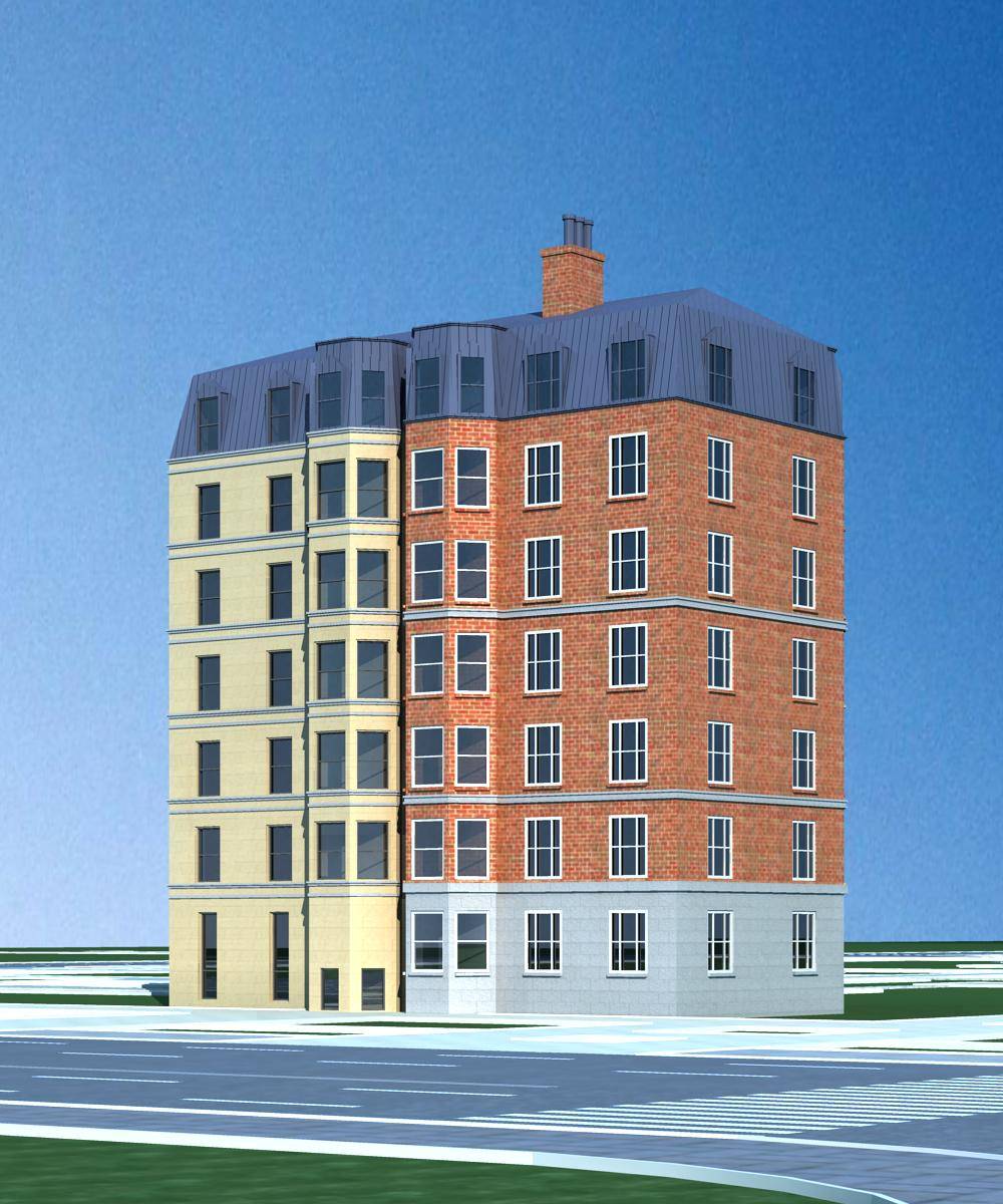 欧式多层住宅楼