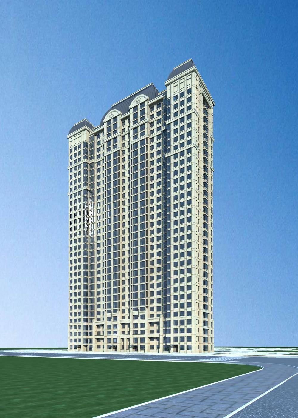 欧式高层住宅楼