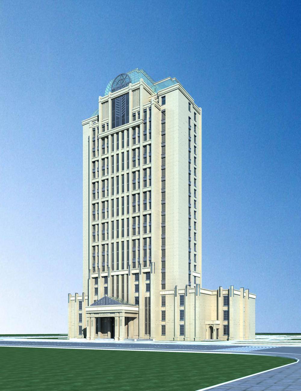 欧式高层商业住宅楼