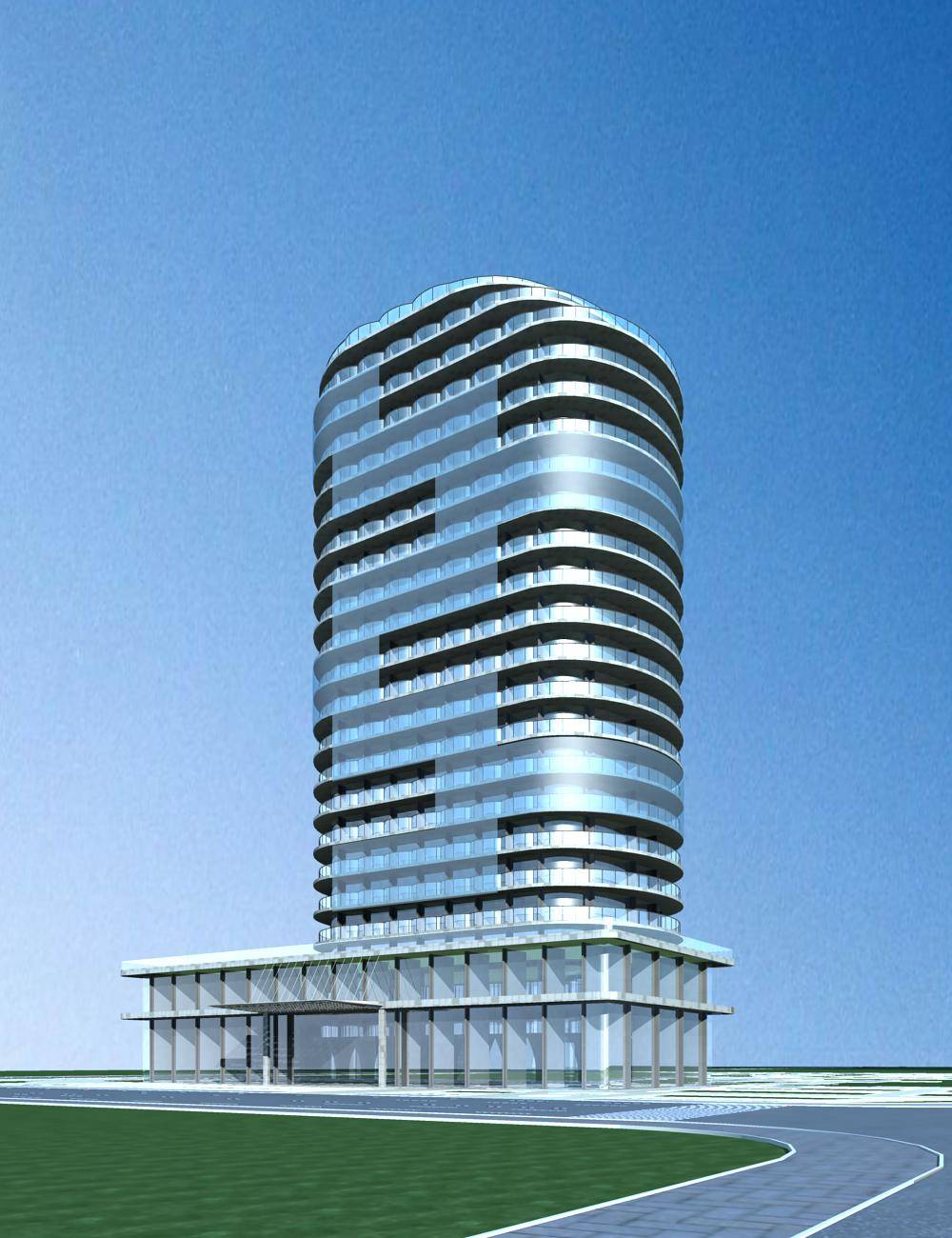 现代高层商业办公楼