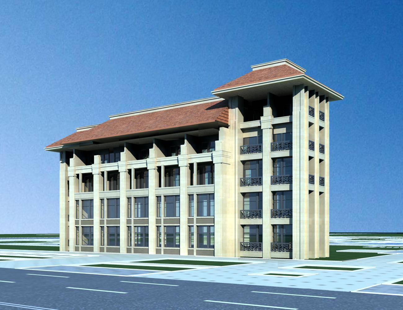 欧式多层住宅楼