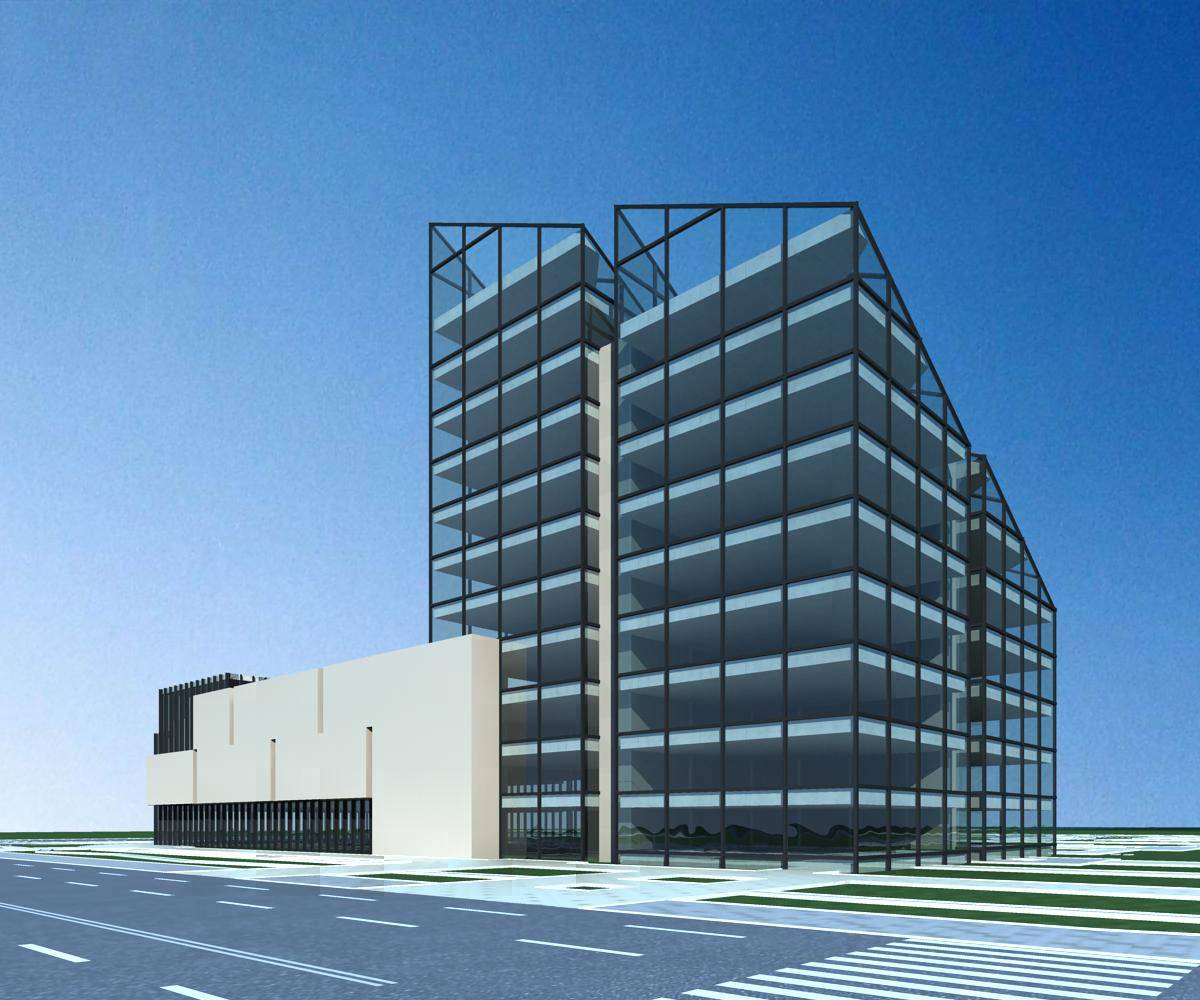 现代小高层商业办公楼