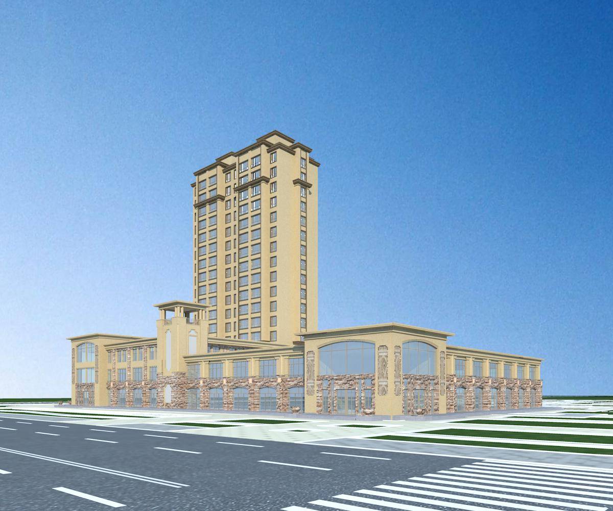 欧式高层商业住宅楼
