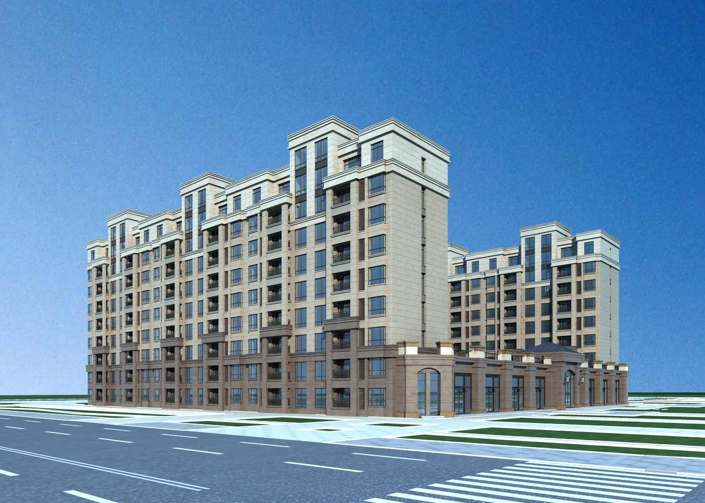 简欧风格商业住宅楼