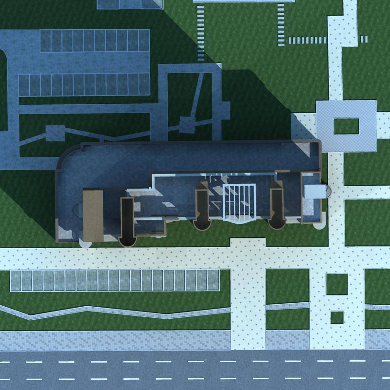现代高层住宅楼