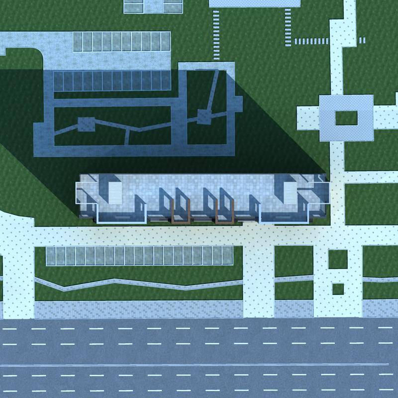现代多层住宅楼