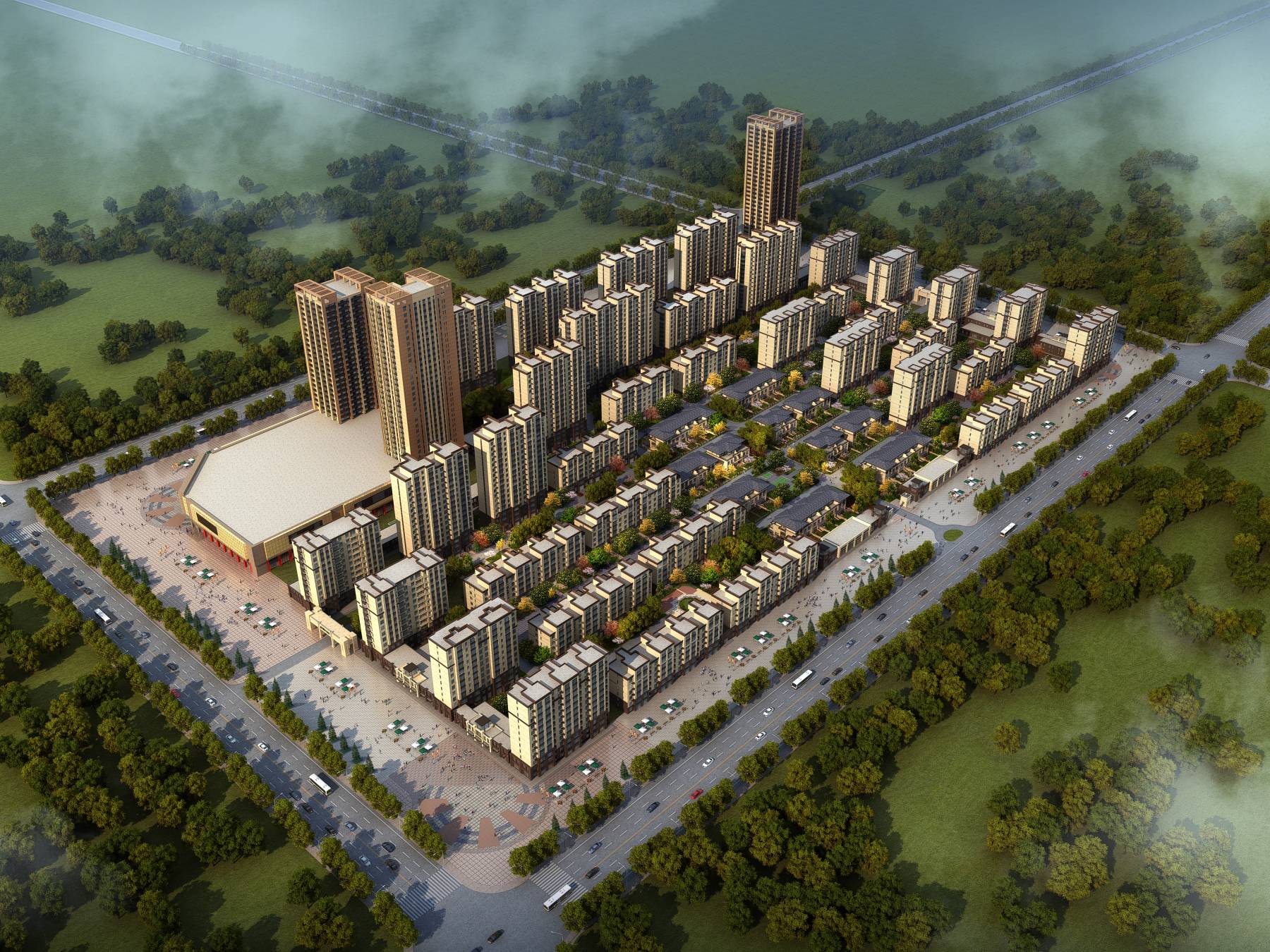 盘锦小区模型景观-地产模型-北京远山顺德模型设计有限公司