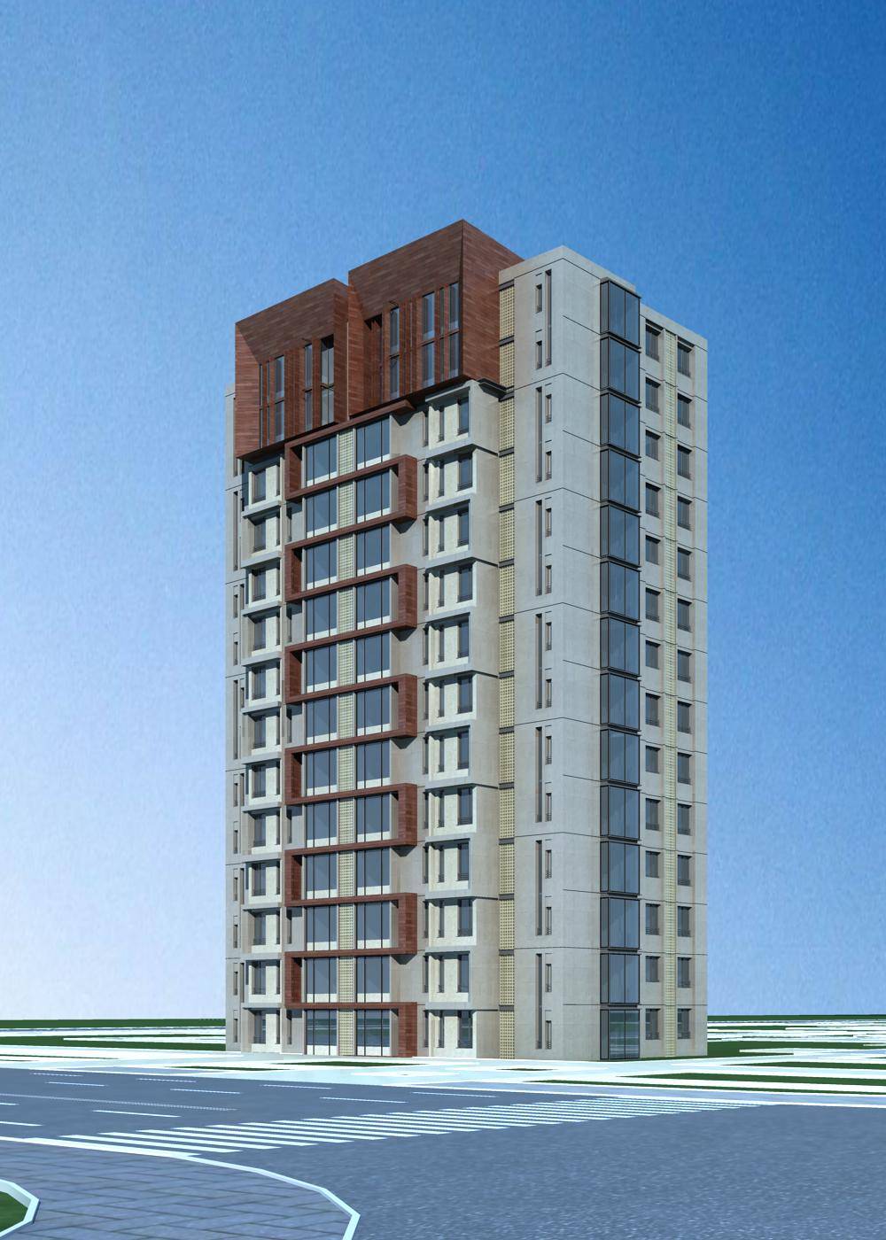 现代高层住宅楼