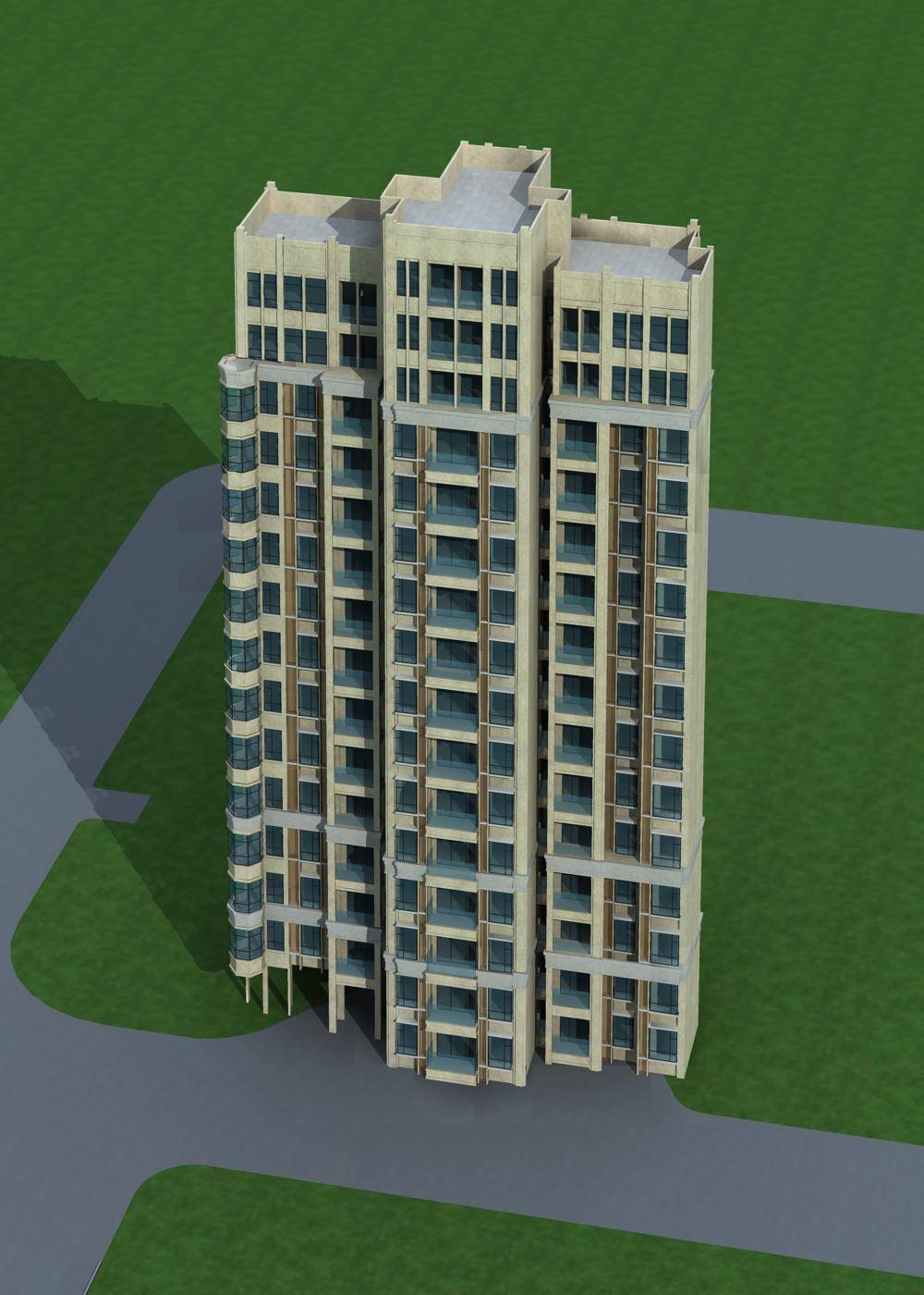 简欧风格高层住宅楼