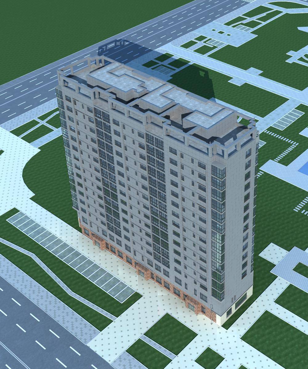 现代高层住宅楼