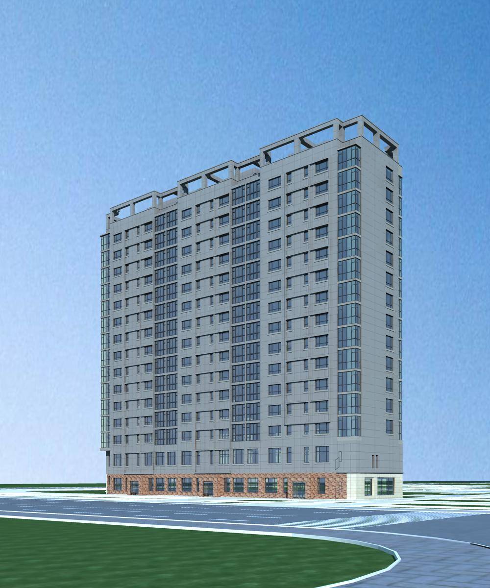 现代高层住宅楼
