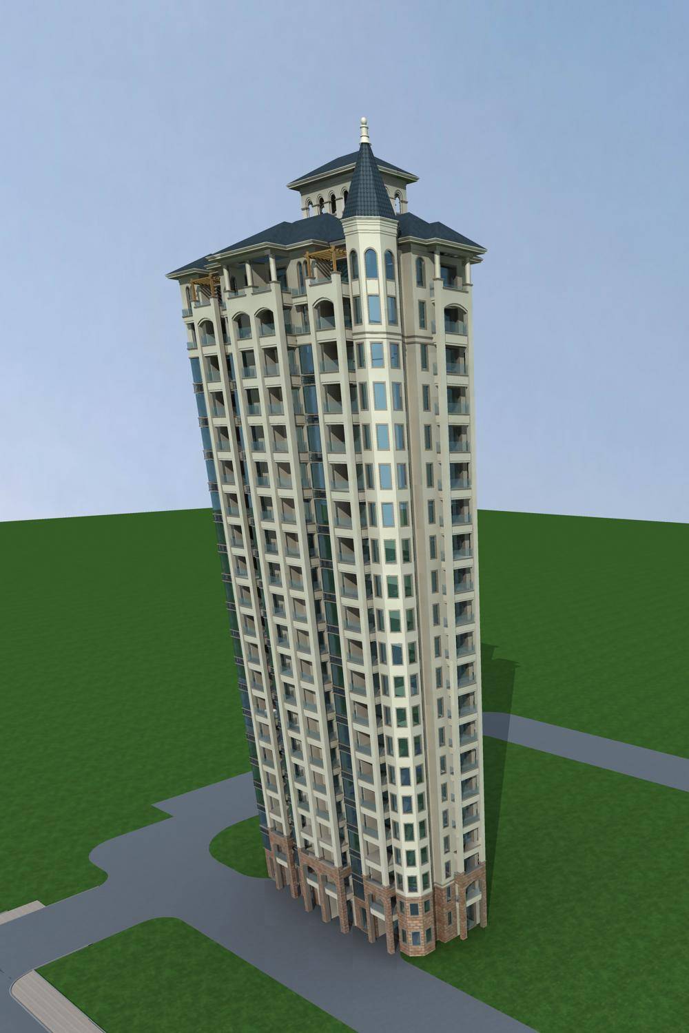 欧式高层住宅楼