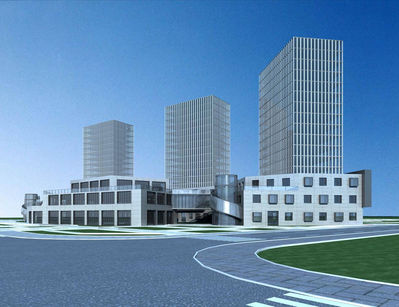 现代高层商业办公楼