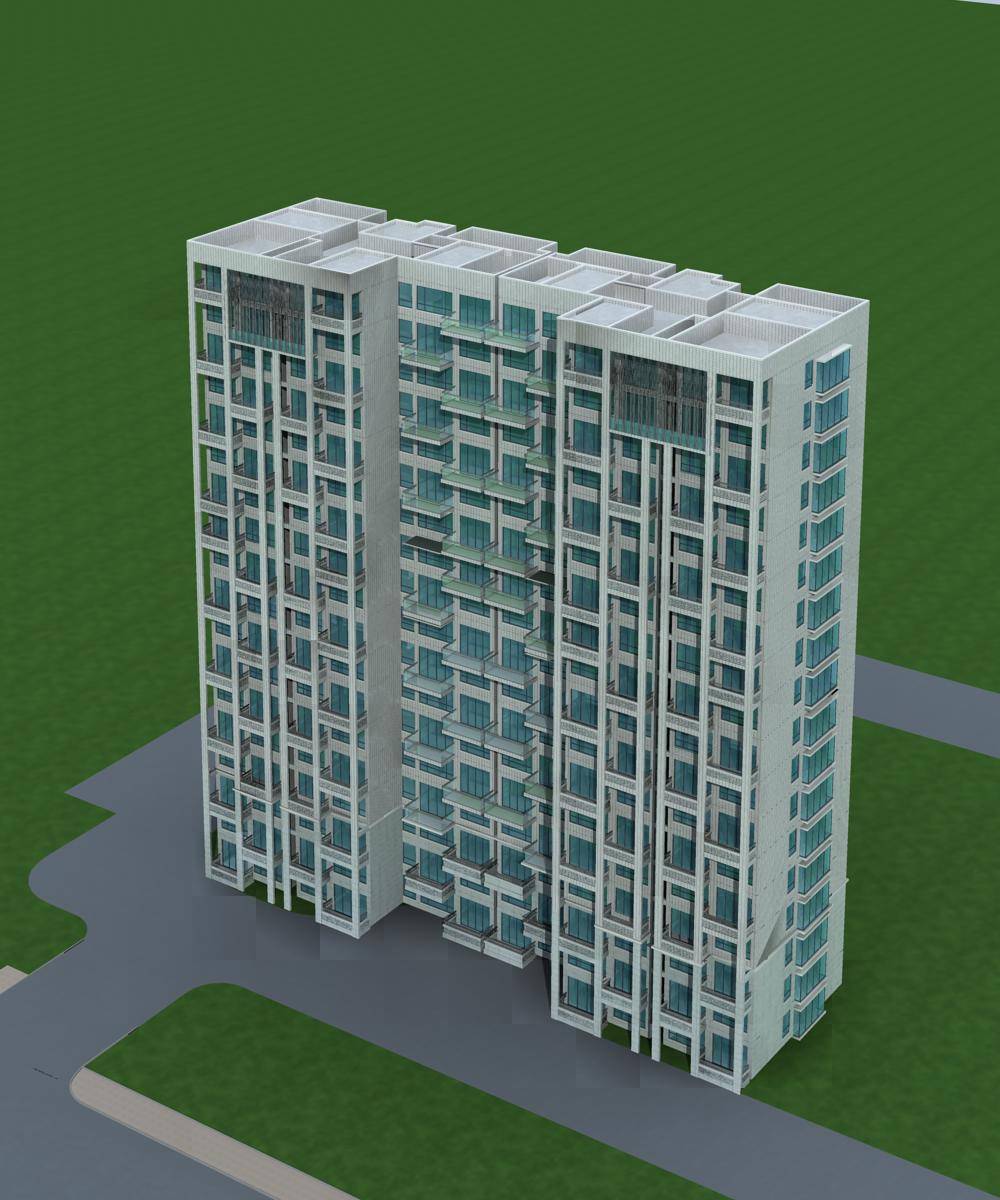 现代高层住宅楼