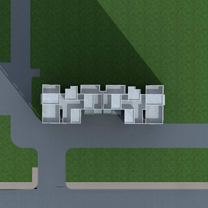 现代高层住宅楼