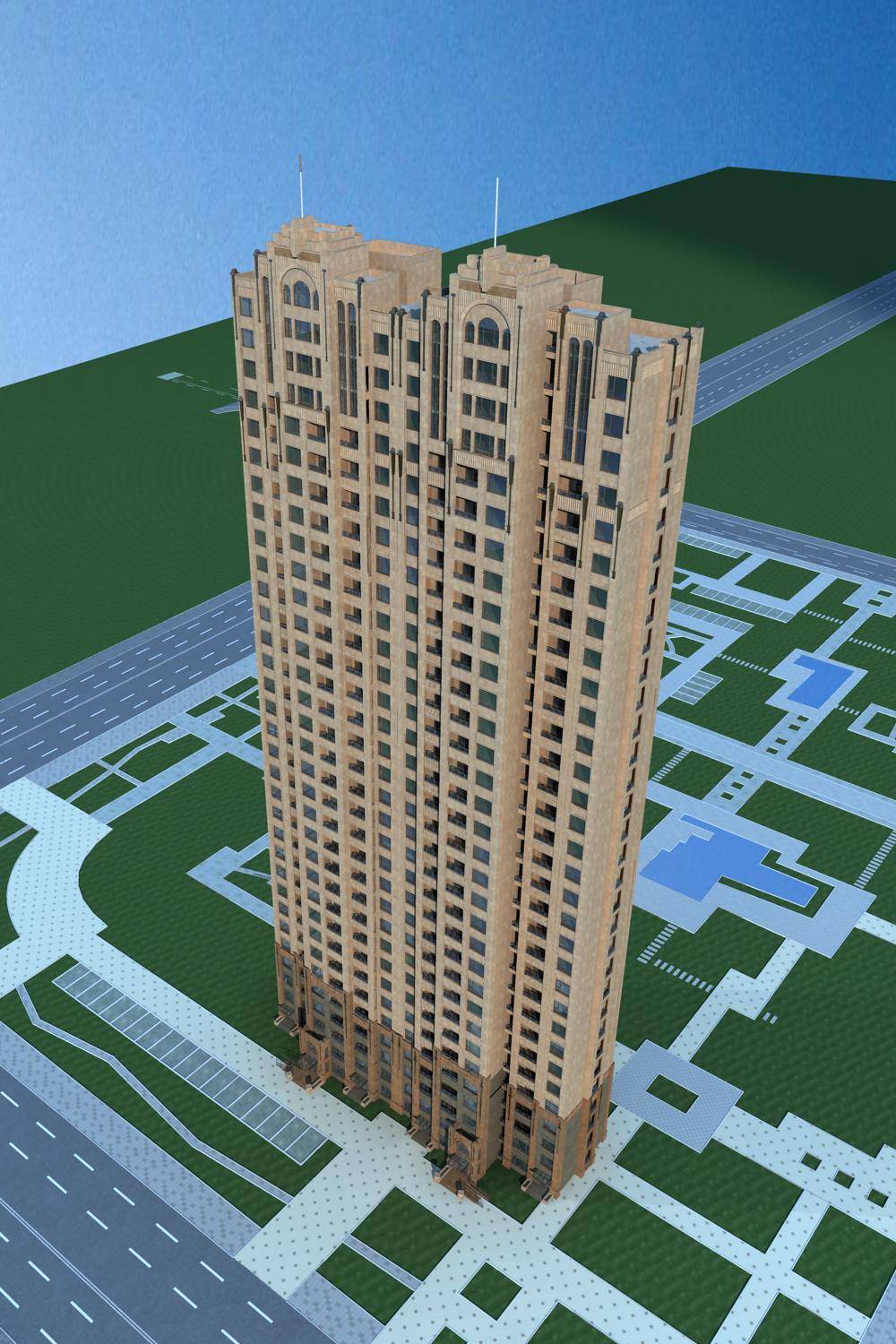 欧式高层住宅楼