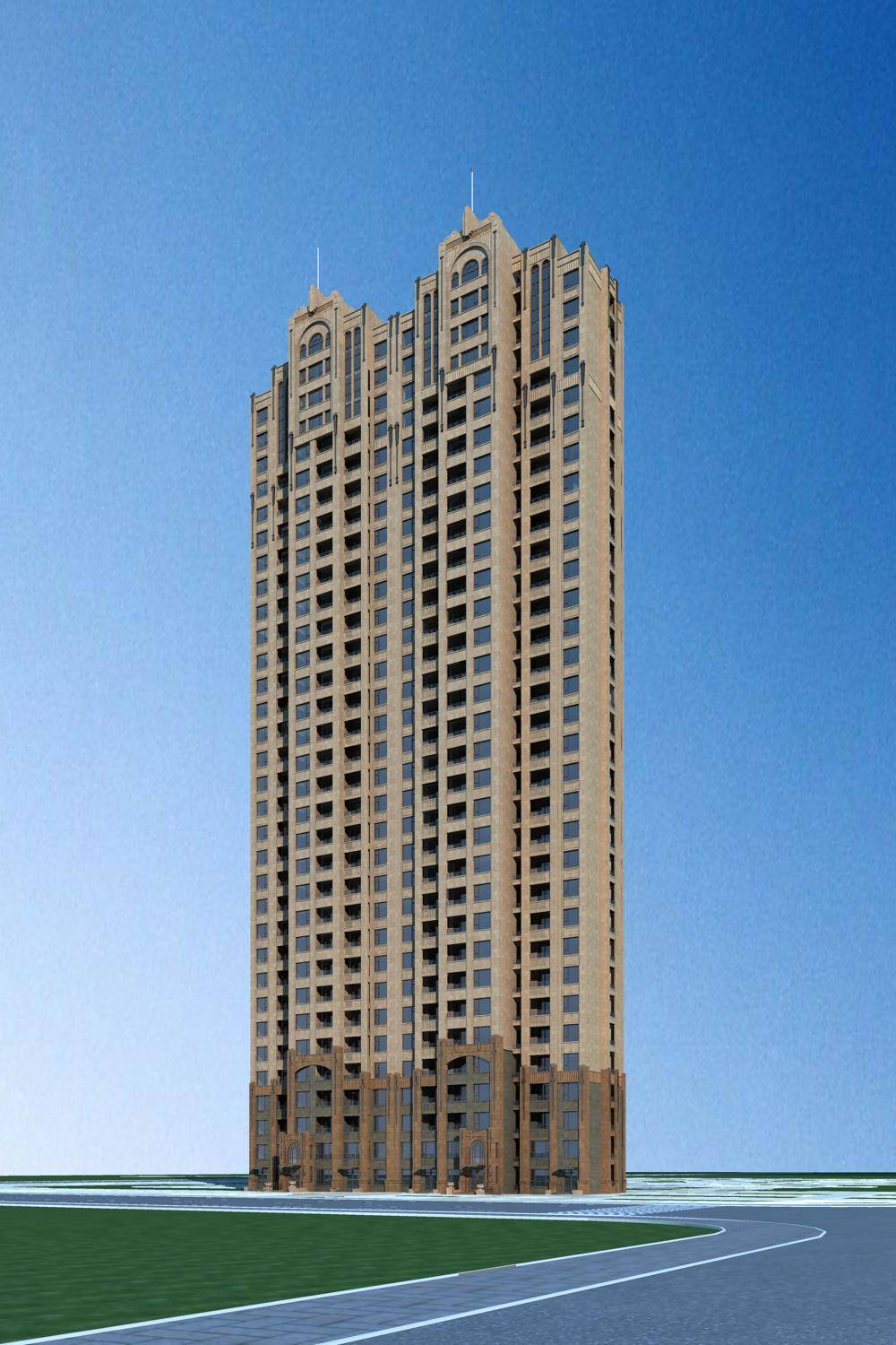 欧式高层住宅楼