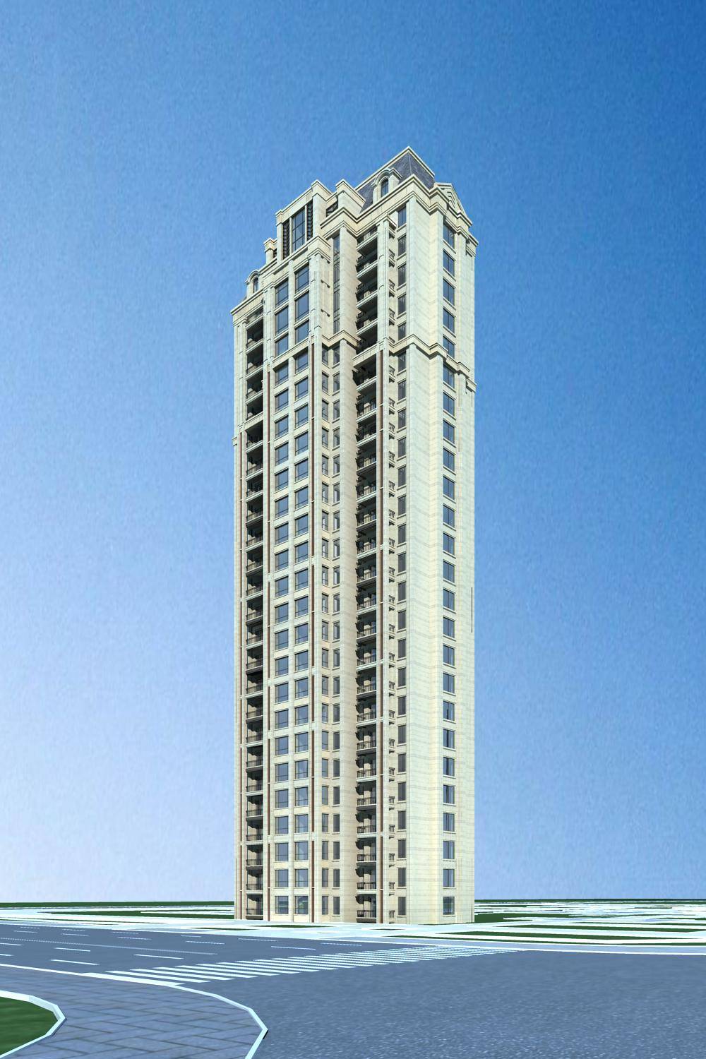 欧式高层住宅楼
