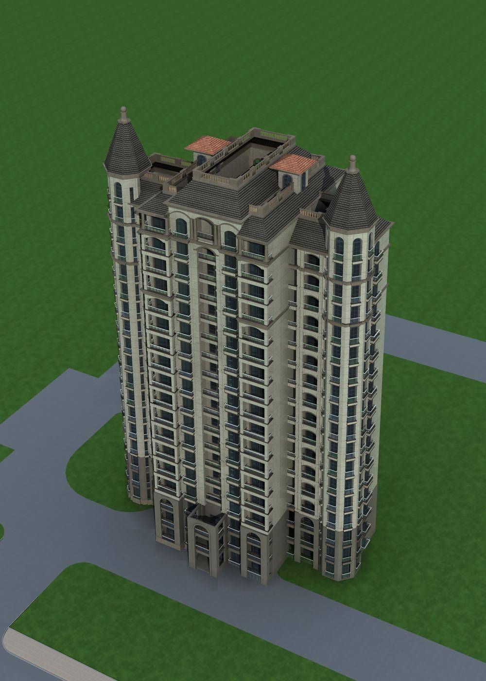 欧式高层住宅楼