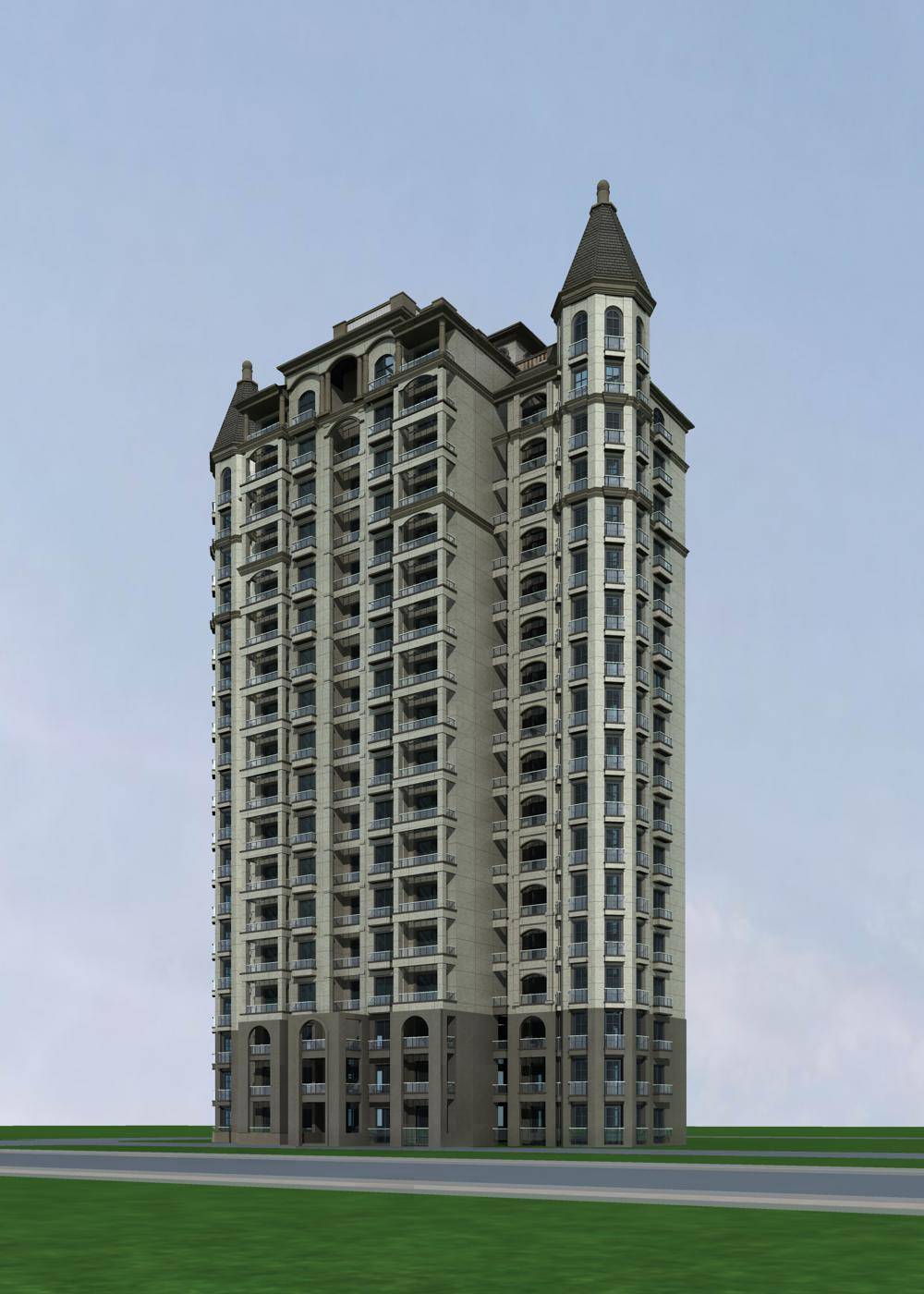 欧式高层住宅楼