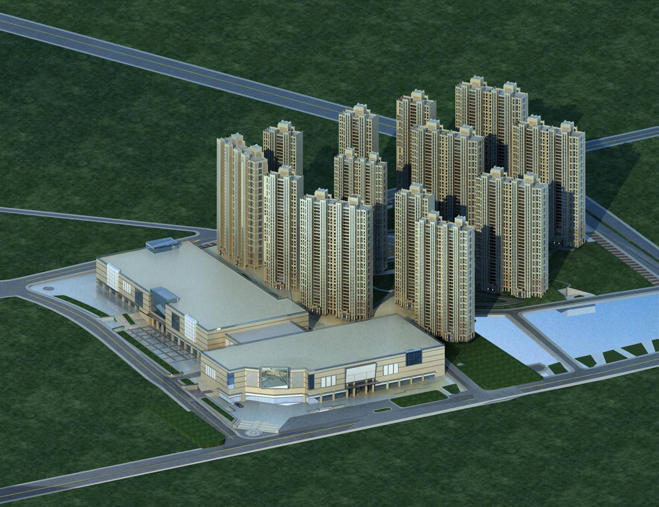 现代商业住宅小区