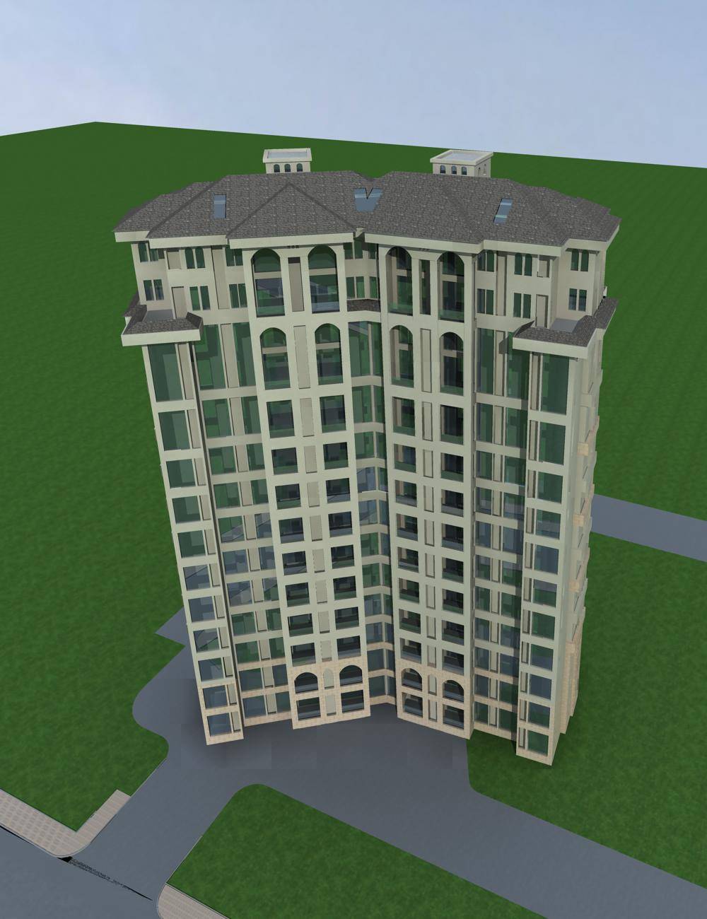 欧式高层住宅楼