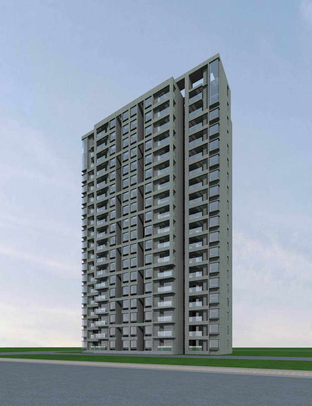 现代高层住宅楼