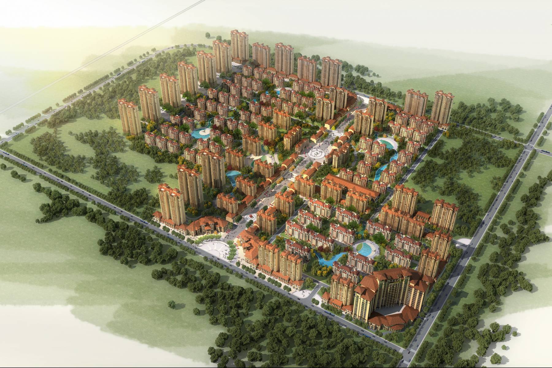 欧式商业住宅小区