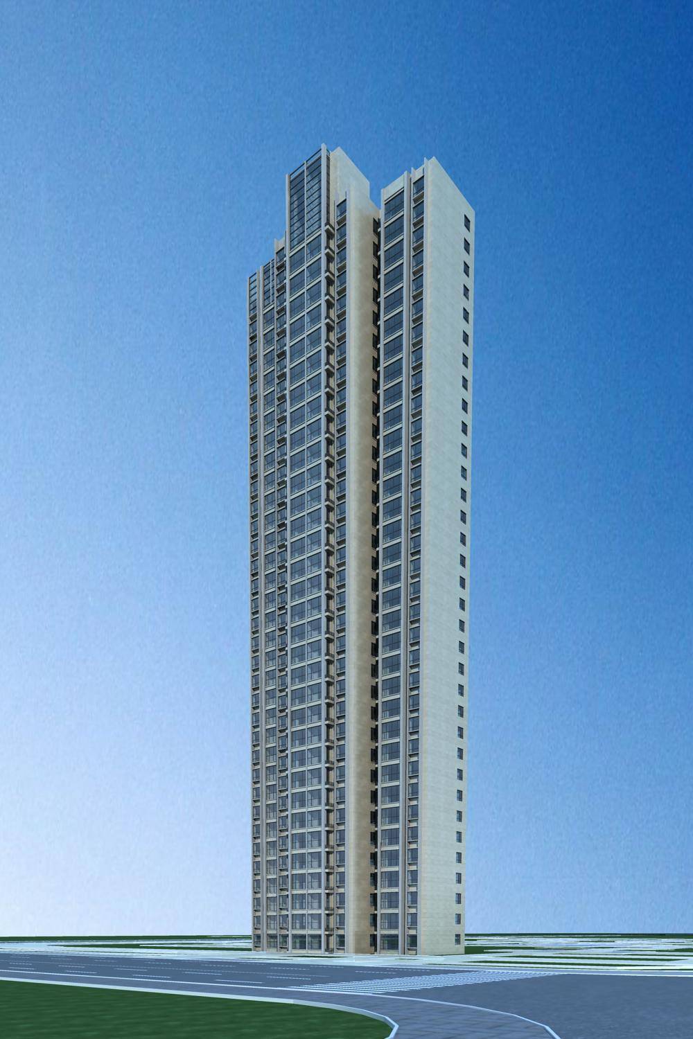 现代高层住宅楼
