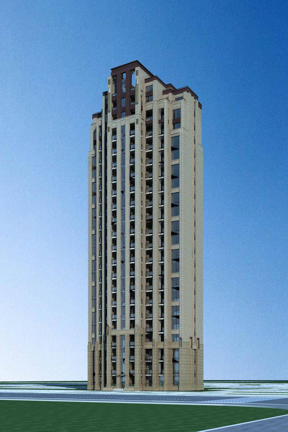 简欧风格高层住宅楼