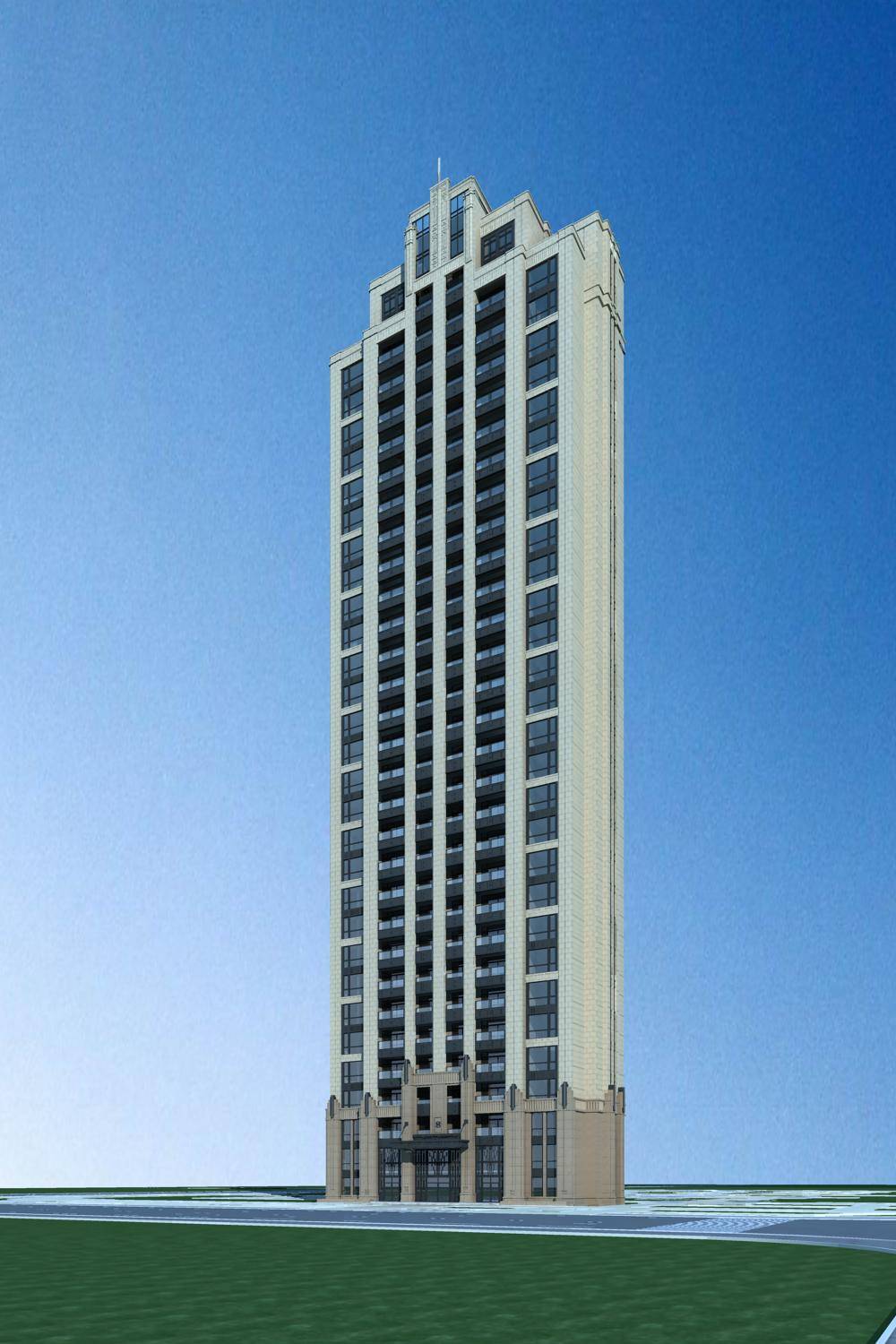 简欧风格高层住宅楼