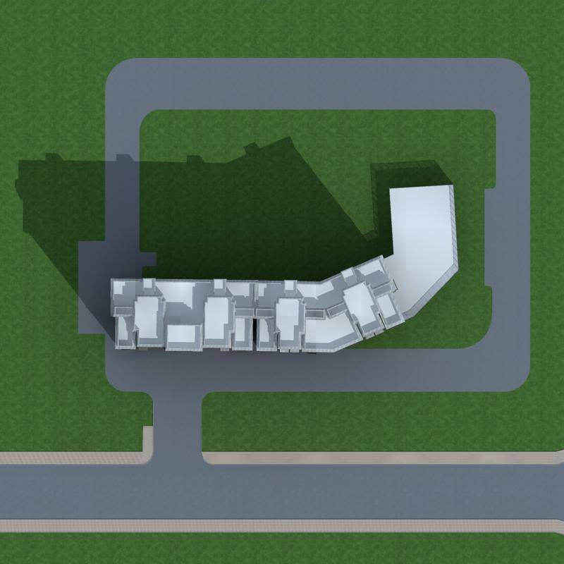 现代多层住宅楼