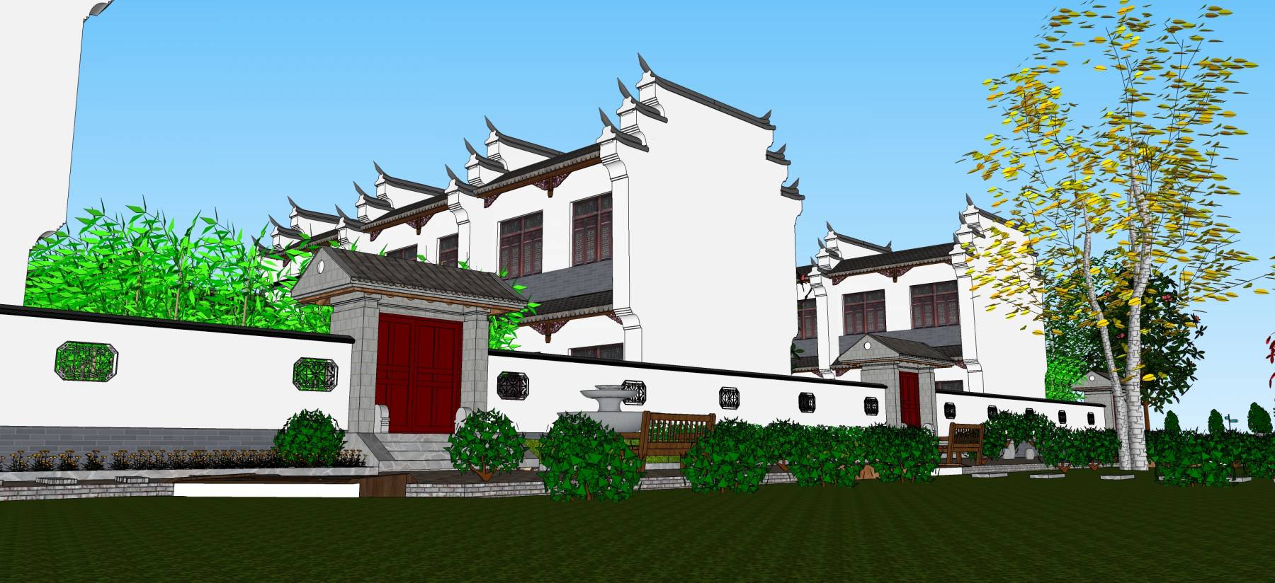 新中式风格联排别墅