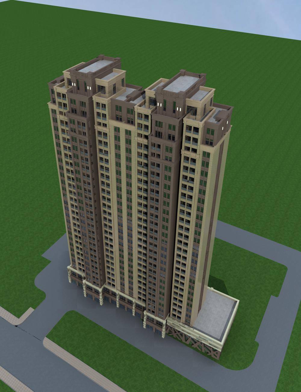 简欧风格商业住宅楼