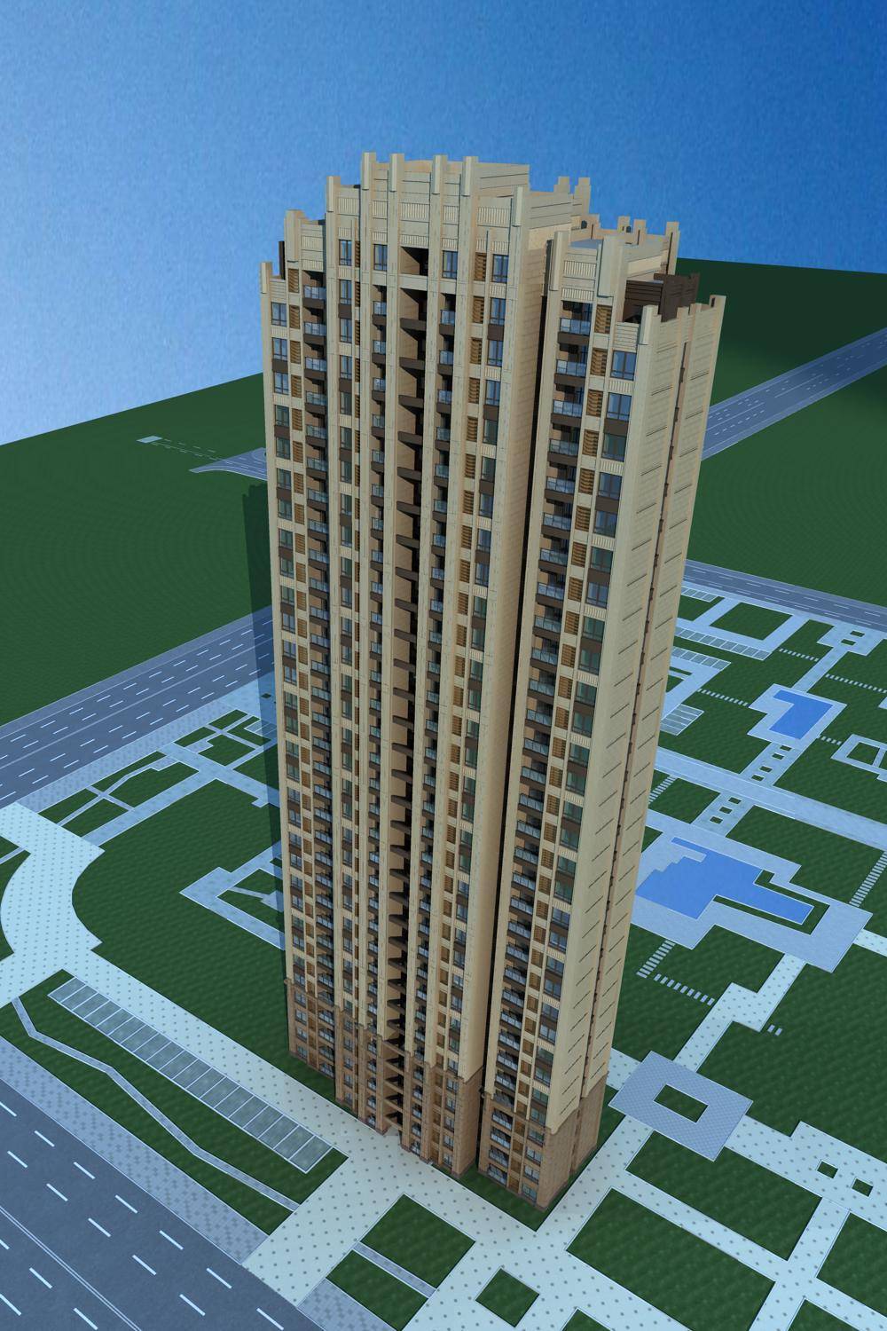 新古典风格高层住宅楼