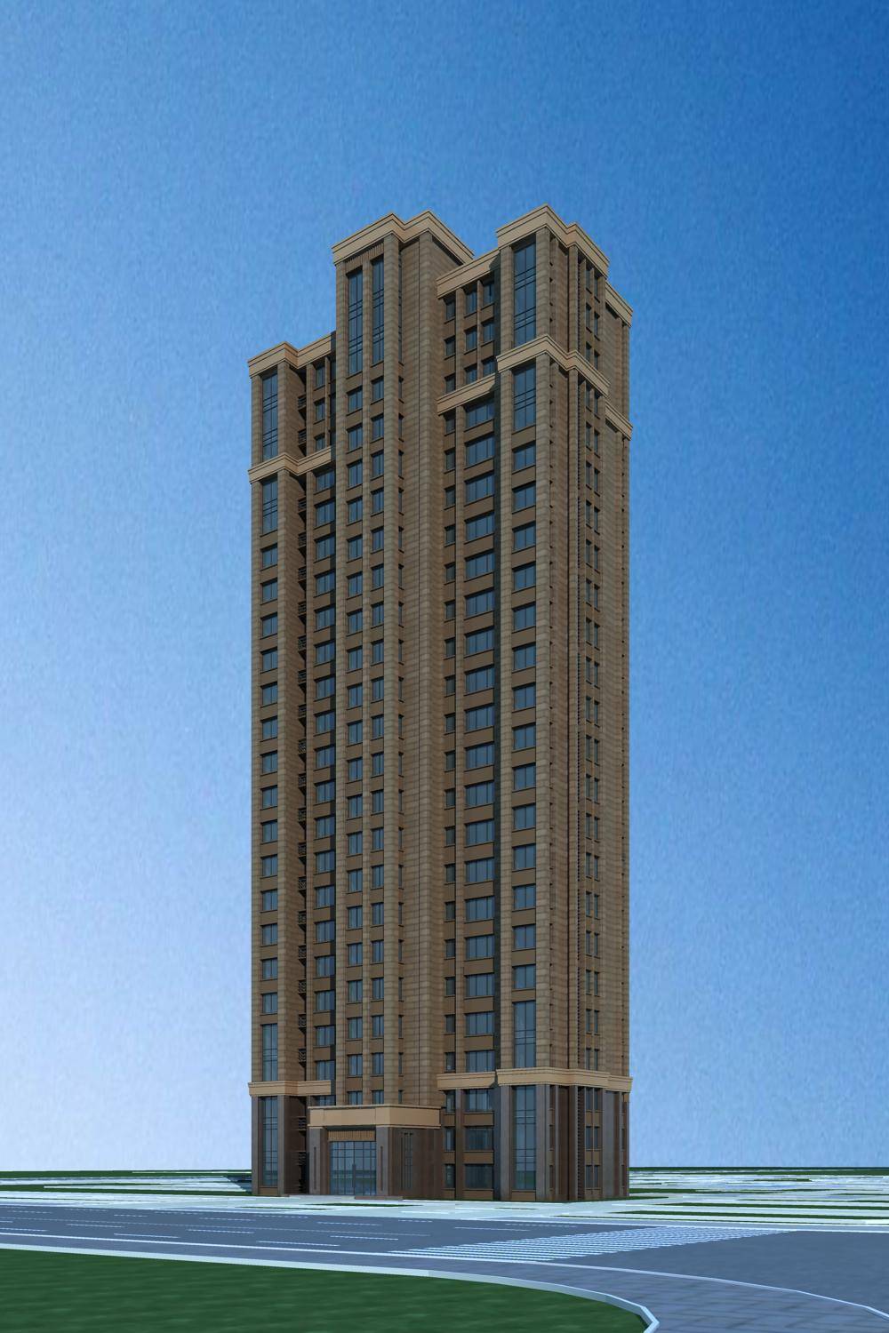 简欧风格高层住宅楼