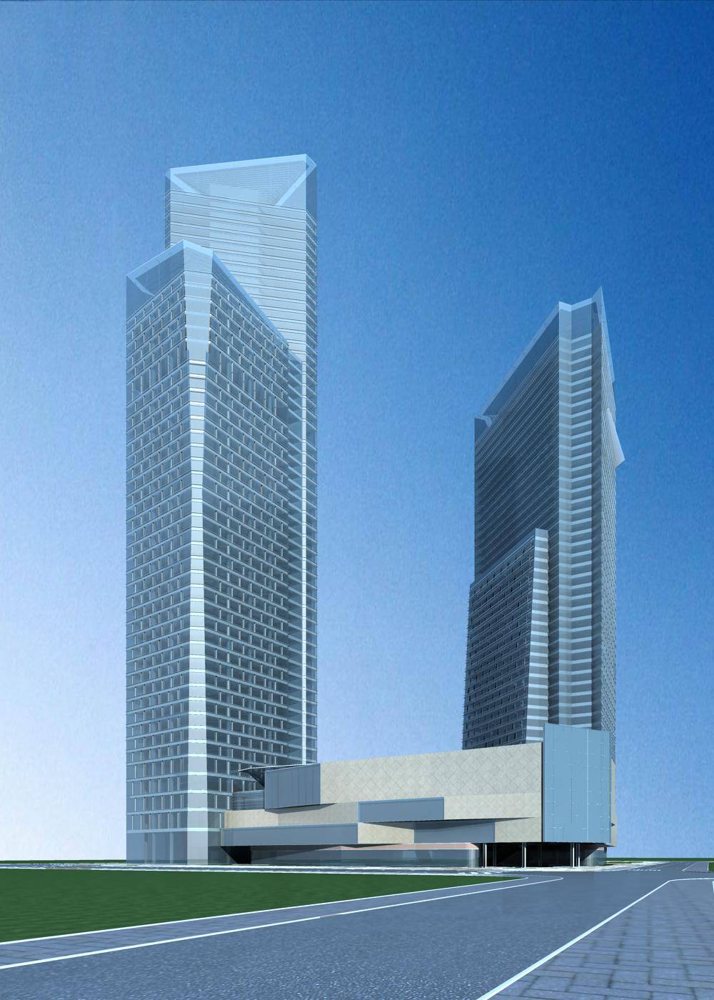 现代高层商业综合楼