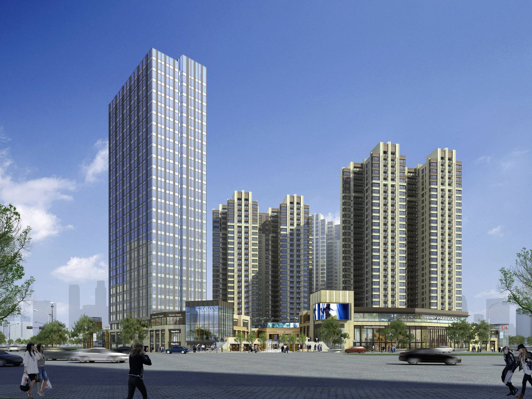 现代商业住宅小区