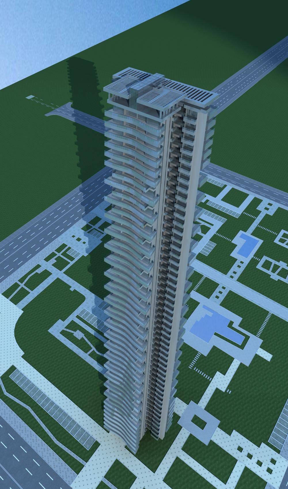 现代超高层住宅楼
