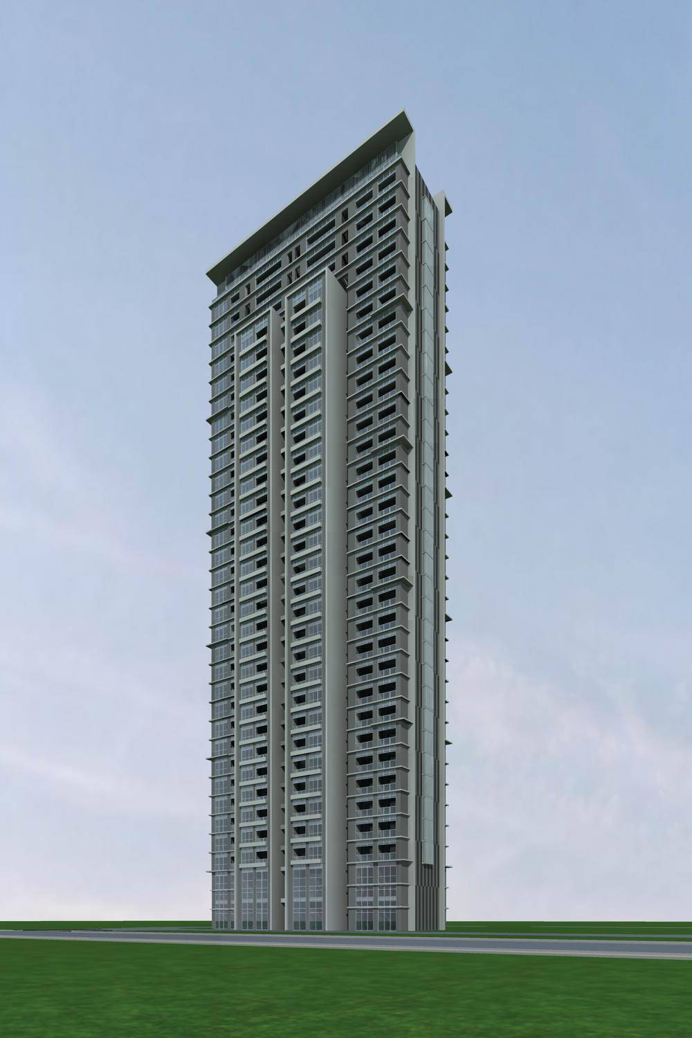 现代高层住宅楼