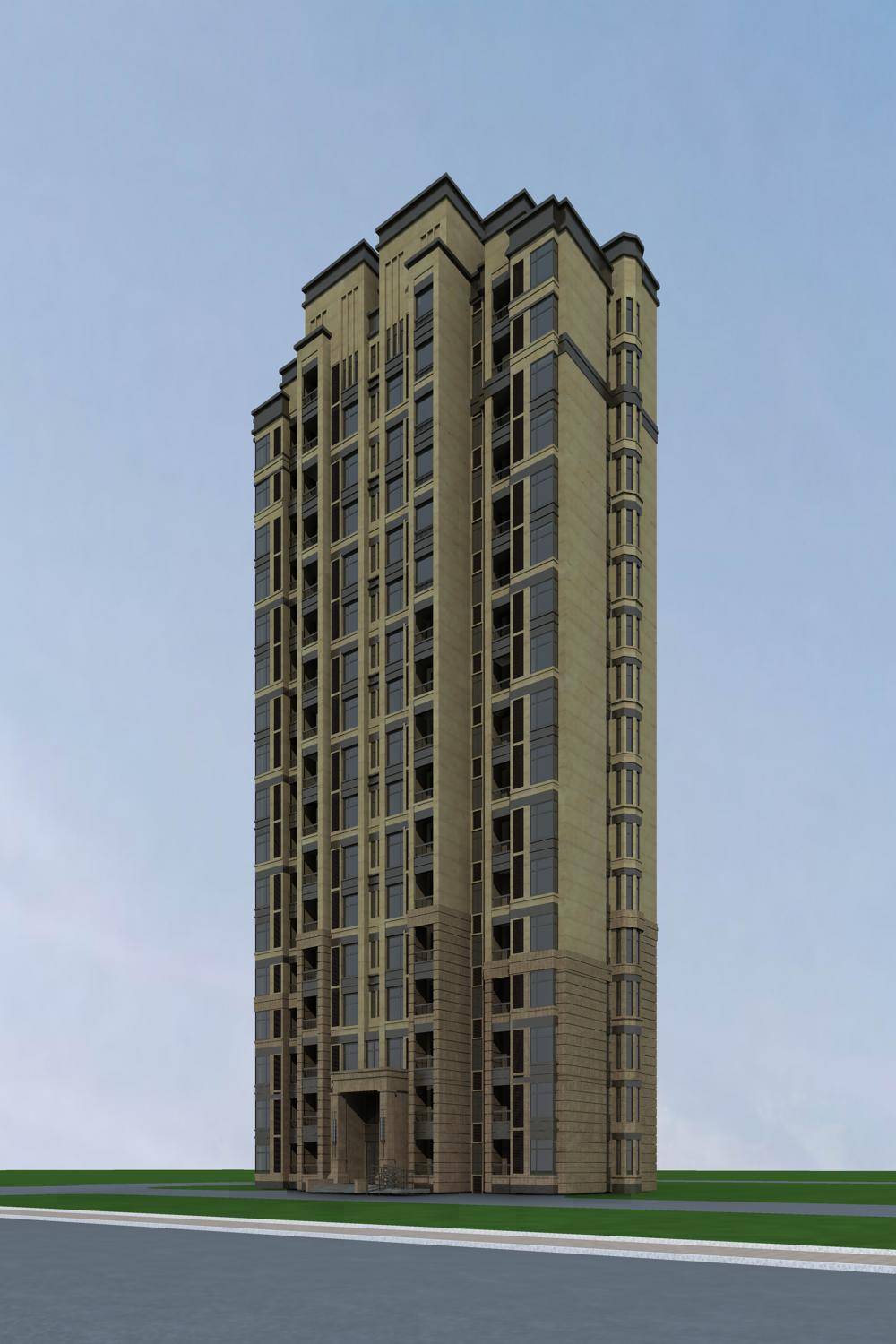 简欧风格高层住宅楼
