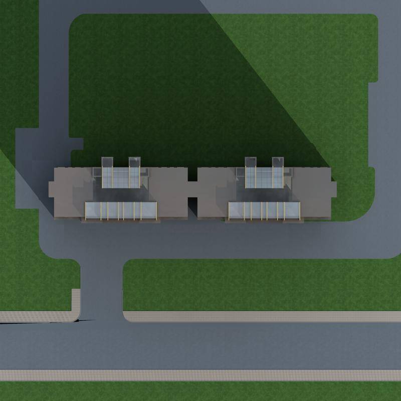 现代高层住宅楼